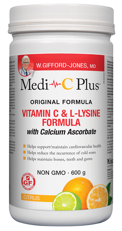 W. Gifford-Jones, Md Medi C Plus Calcium Ascorbate Citrus - 600G