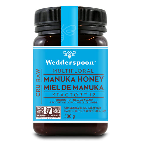 Wedderspoon Raw Multifloral Manuka Honey Kfactor 12 500g