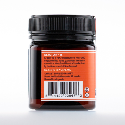 Wedderspoon Raw Monofloral Manuka Honey Kfactor 16 250g