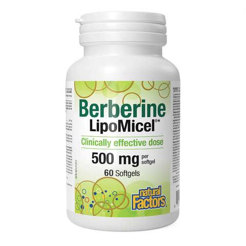 Natural Factors Berberine Lipomicel 60 Softgels