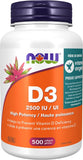 NOW D3 2500IU 500 SOFTGELS