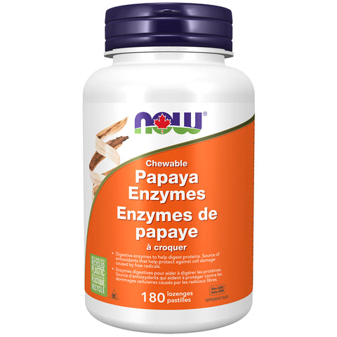 Now Foods Papaya Enzymes 180 Lozenge