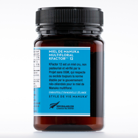 Wedderspoon Raw Multifloral Manuka Honey Kfactor 12 500g