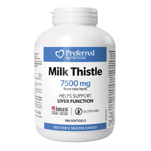 Preferred Nutrtion Milk Thistle 180 Softgels